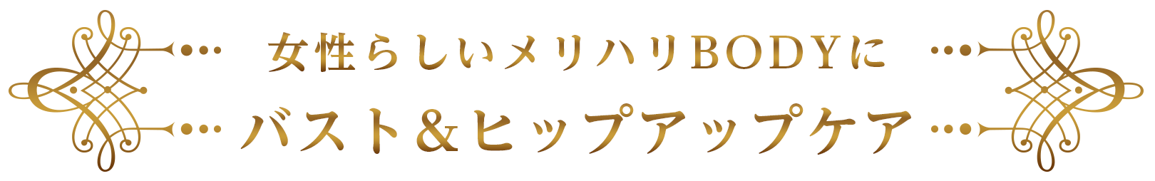 女性らしいメリハリBODYにバスト&ヒップアップケア